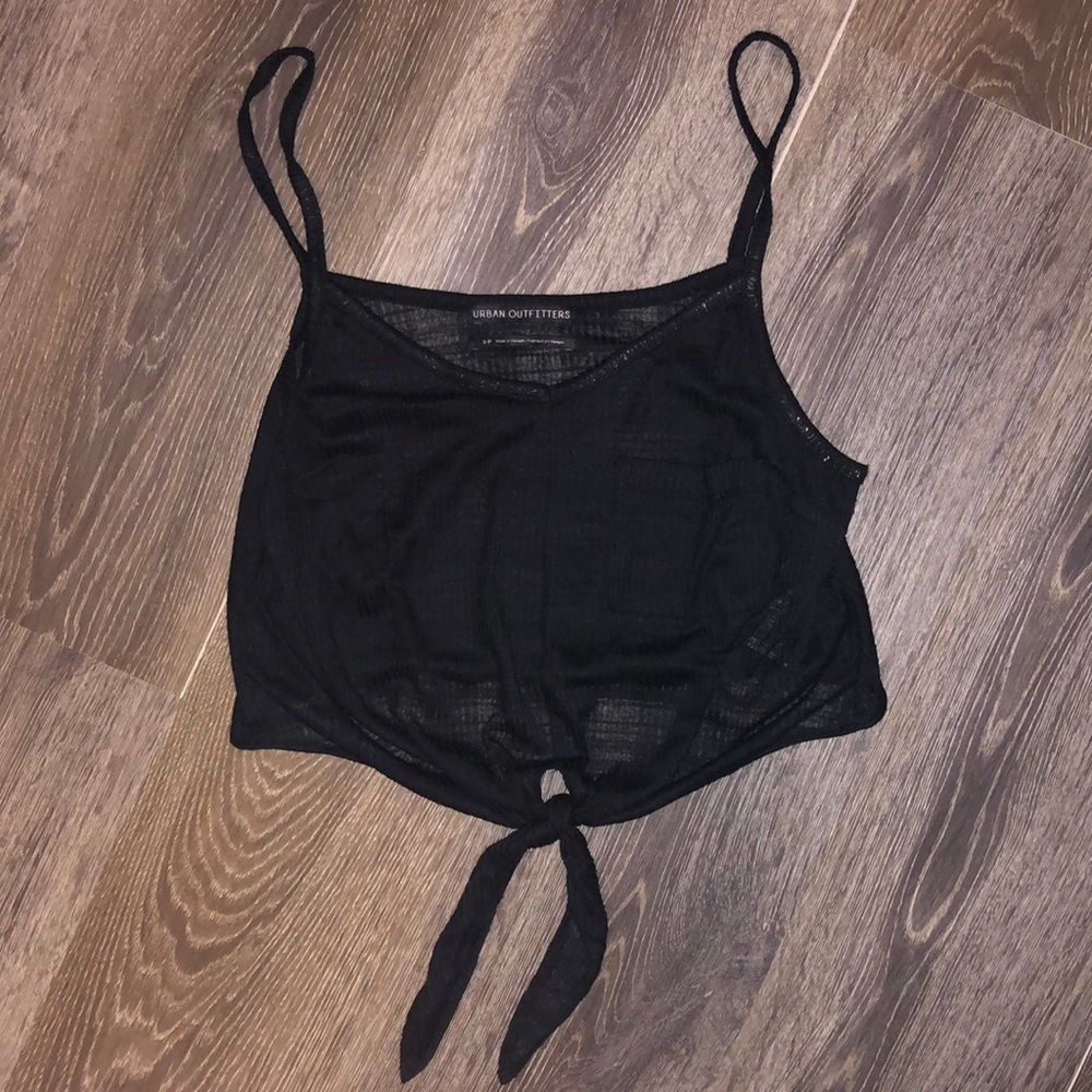 Urban Outfitters Black Cropped Tank Top